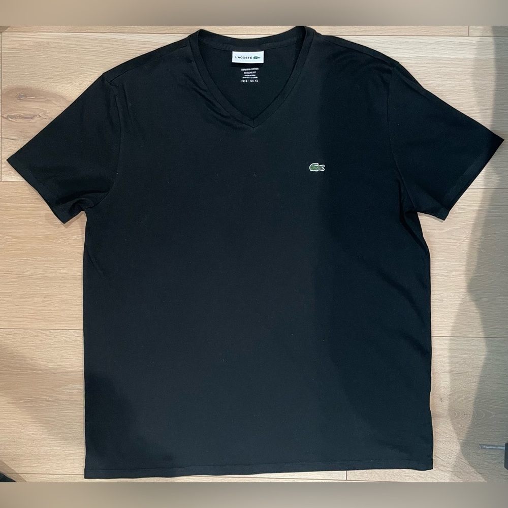 Lacoste V-Neck Pima Cotton Jersey T-shirt